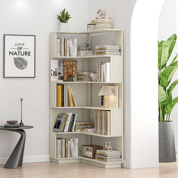 L-Shaped Design Corner Bookshelf Home Essentials