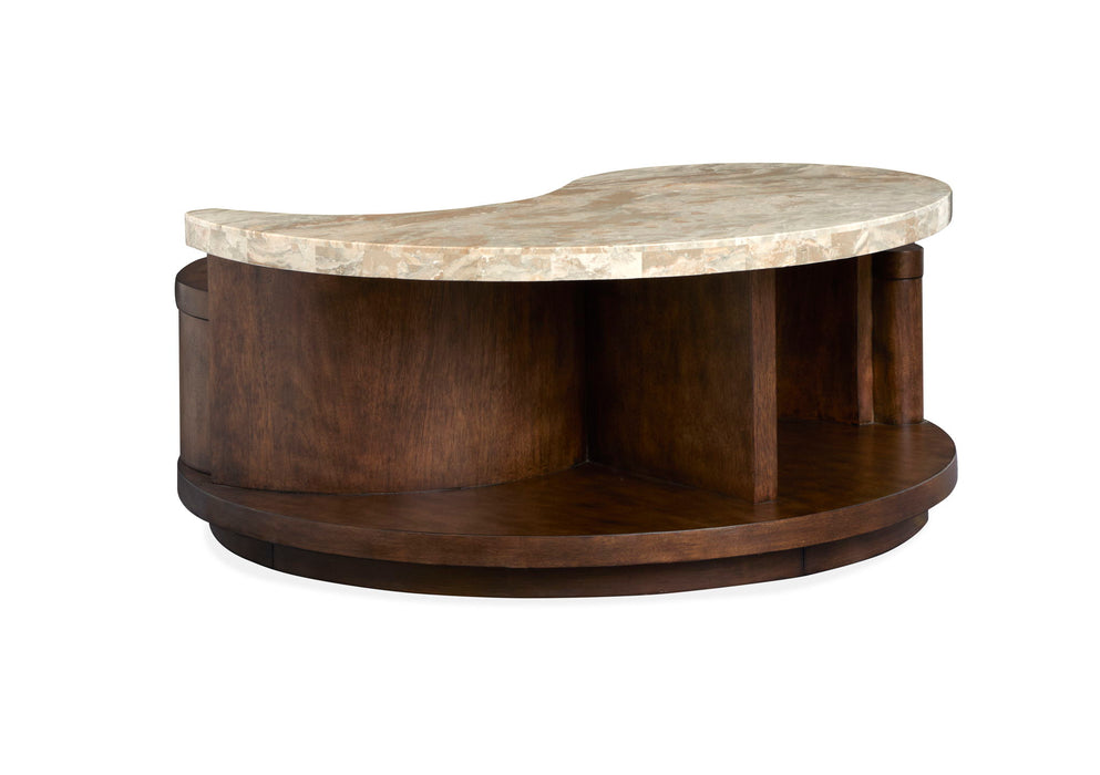 McPherson - Round Cocktail Table With Casters - Burnt Umber Magnussen Furniture