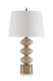 Wardthrone - Poly Table Lamp - Beige / Gold Finish Signature Design by Ashley®