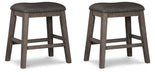 Caitbrook - Upholstered Stool (Set of 2) - Gray Signature Design by Ashley®