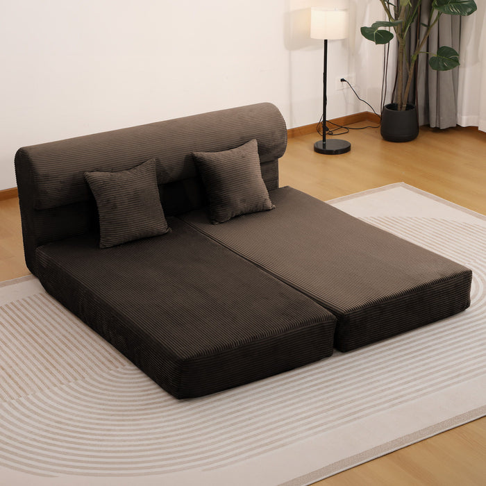 Convertible Sofa Bed, 2 Seater Fold Out Floor Couch Home Essentials
