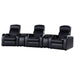 Greenfield - 3 Seater Home Theater With 2 Wedge Consoles - Black Furniture Max