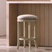 Backless Swivel Stool With Upholstered Seat Home Essentials