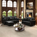 Upholstered Sofa With Nailhead Trim, Rolled Armrests With Ottoman Home Essentials