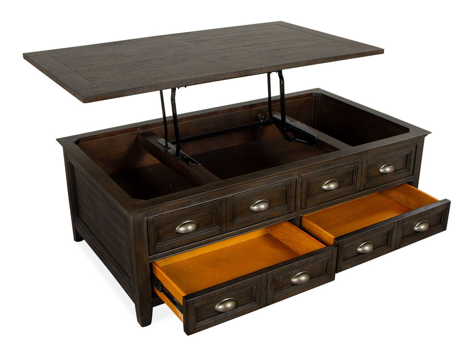Westley Falls - Lift Top Storage Cocktail Table With Casters - Graphite Magnussen Furniture