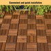 Interlocking Deck Tiles Checker Pattern, Square Acacia Hardwood Outdoor Flooring For Patio, Bancony, Pool Side Daily Nest