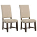 Upholstered Side Chair With Nailhead Accents (Set of 2) - Beige Furniture Max