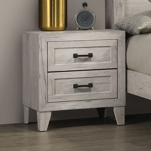 Nightstand, Bedside Table - White Washed Home Essentials