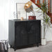 2 Door Accent Cabinet Storage Cabinet With Adjustable Shelf - Black Home Essentials