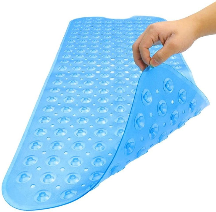 Oval Non Slip Bath Mat - Blue