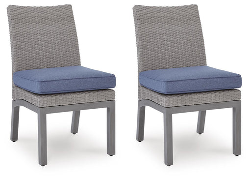 Half Moon Beach - Side Chair With Cushion (Set of 2) - Blue / Gray Signature Design by Ashley®