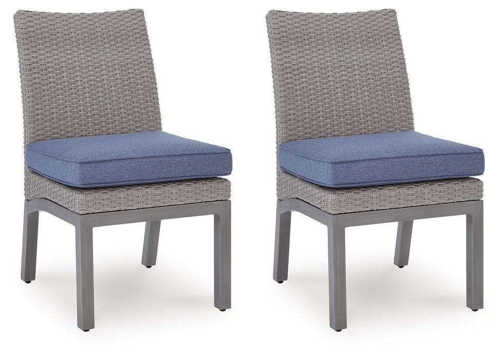 Half Moon Beach - Side Chair With Cushion (Set of 2) - Blue / Gray Signature Design by Ashley®