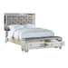 Glamorous Tufted Headboard Bed With Mirror Trim Home Essentials