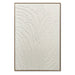 Framed Botanical Leaf Wall Art, Thick Textured Canvas Painting, Neutral Decor For Living Room - White Daily Nest