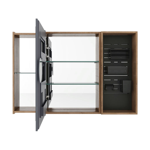 Wall Mounted Bathroom Cabinet, Adjustable Shelves Storage Cabinet - Imitative Oak Home Essentials
