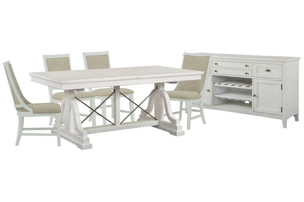 Heron Cove - Extendable Trestle Dining Table Set Magnussen Furniture