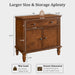 Nightstand With Charging Station Bedside Table With Drawer And Double Door Storage Home Essentials