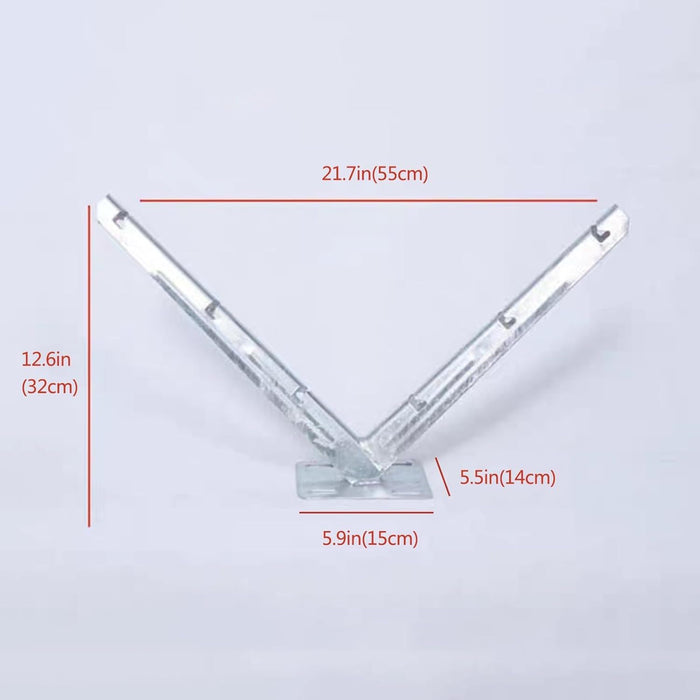 Galvanized V Bracket For Razor Wire Extension Fence Support 1 Pair - Silver Daily Nest