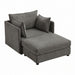 Oversized Deep Seat Accent Chair With Matching Storage Ottoman & Throw Pillows Hearth and Haven