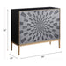 Quilla - Console Cabinet - Black, Gray & Brass ACME