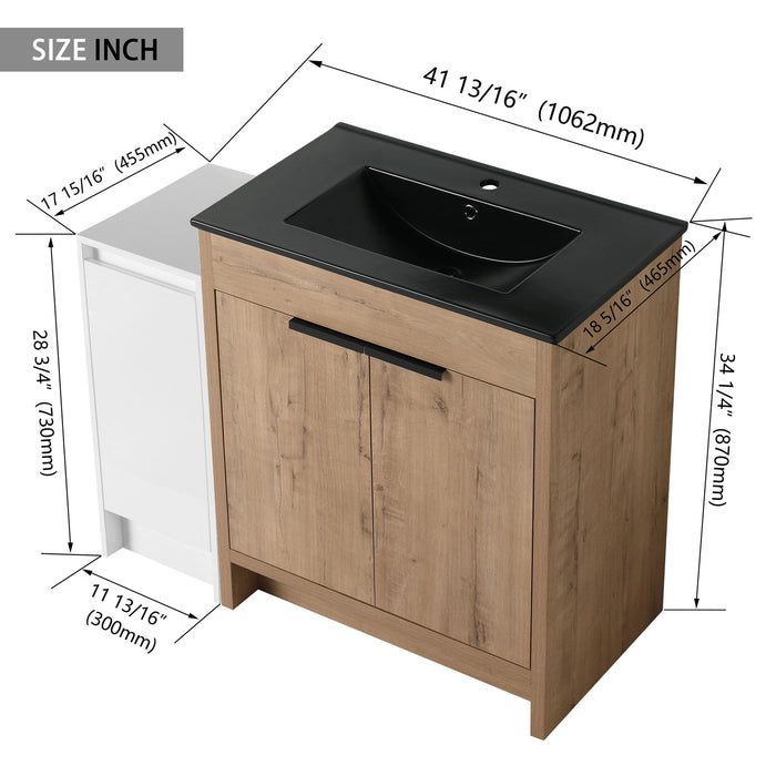 Freestanding Bathroom Vanity & Sink And Storage Cabinets, Soft Closing Doors Home Essentials