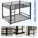 Bunk Bed With Noise Reduction And Safety Guardrail Home Essentials
