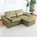 L - Shaped Modular 2 Seater Sofa With Movable Ottoman And High Density Sponge Cushions For Living Room Home Essentials