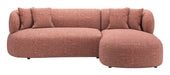 Venezia - Chaise Sectional - Brown Zuo Modern