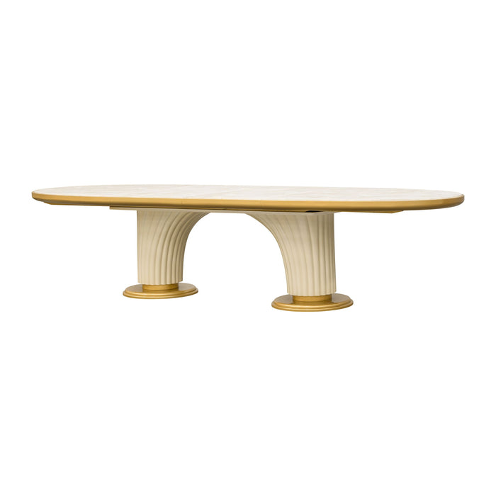 Scotts Square - Oval Dining Table - Light Champagne