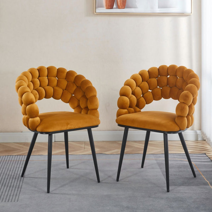 Modern Chair With Tube Legs, Soft Cushions And Comfortable Backrest Home Essentials
