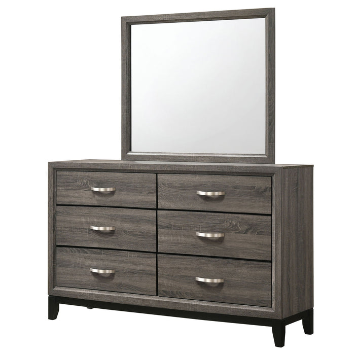 Cabrillo - 6 Drawer Dresser With Mirror - Gray Furniture Max