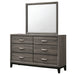 Cabrillo - 6 Drawer Dresser With Mirror - Gray Furniture Max