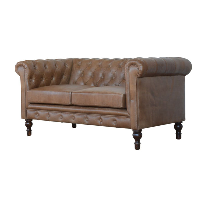 Buffalo - Leather Chesterfield Sofa - Brown