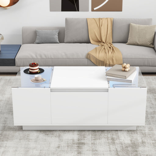 LED Coffee Table, Modern Center Table Hearth and Haven