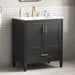 Elegant Fluted Bathroom Vanity With Sink, Soft Close Doors & Drawer Noble House