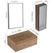 30" Wall Mounted Mirror Cabinet With Door - Imitative Oak Home Essentials