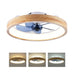 Ceiling Fans With Lights And Remote, 3000 - 6500K Dimmable Flush Mount LED Fan Light, 6 Speeds, Quiet DC Motor For Living Room - Matte White / Natural Wood Daily Nest
