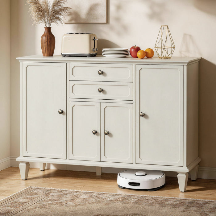 Sideboard Buffet Cabinet With 4 Doors And 2 Drawers, Console For Kitchen Home Essentials