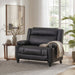 Tufted Design Wide Manual Recliner Chair Noble House