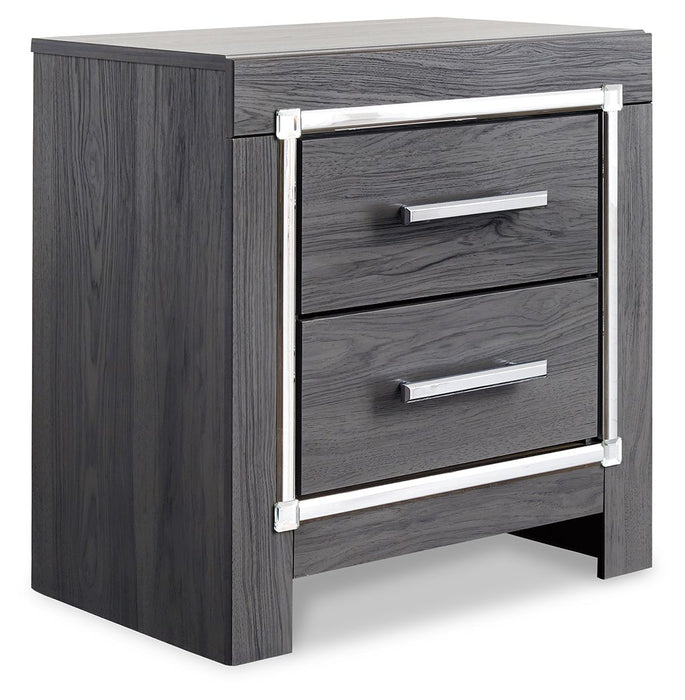 Lodanna - Two Drawer Night Stand - Gray Signature Design by Ashley®