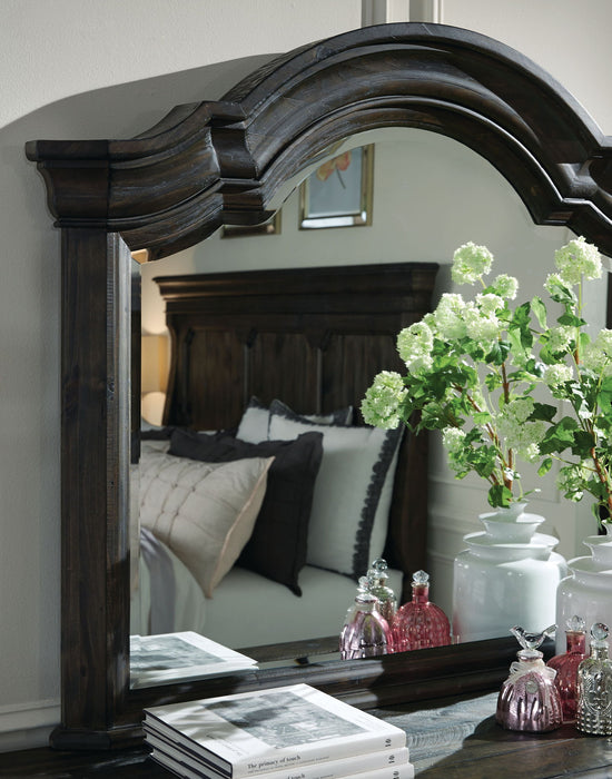 Bellamy - Shaped Mirror - Peppercorn Magnussen Furniture