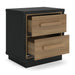 Kozmour - Two Drawer Night Stand - Black / Brown Signature Design by Ashley®