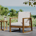 Nexusia - Outdoor Acacia Wood Club Chair With Slat Design Noble House