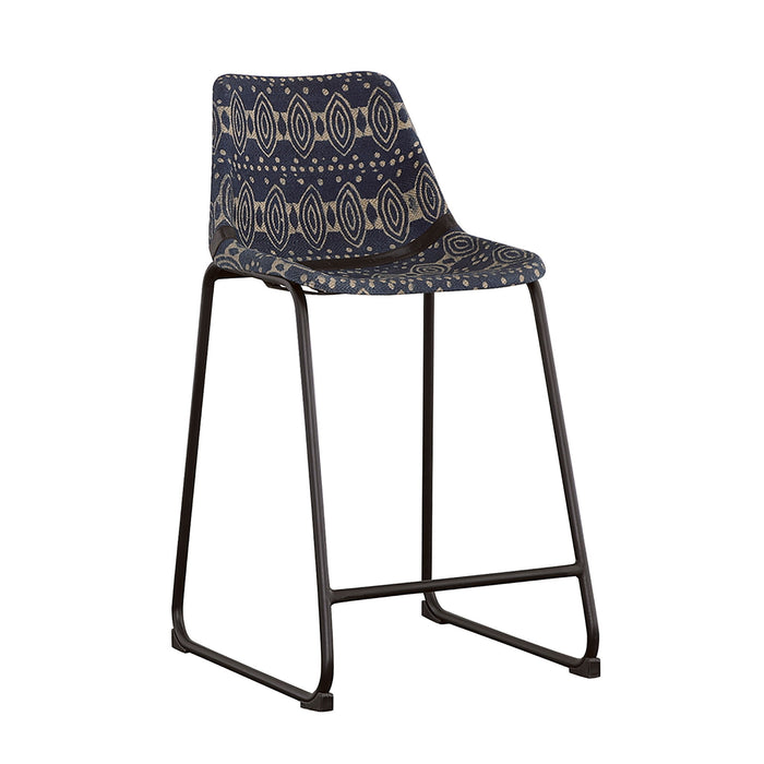 Claire - Canvas Upholstered Counter Chair (Set of 2) - Blue Furniture Max