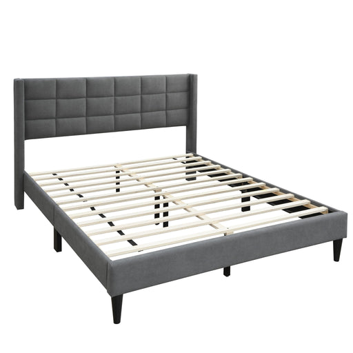 Bed Upholstered Box Design Headboard Home Essentials