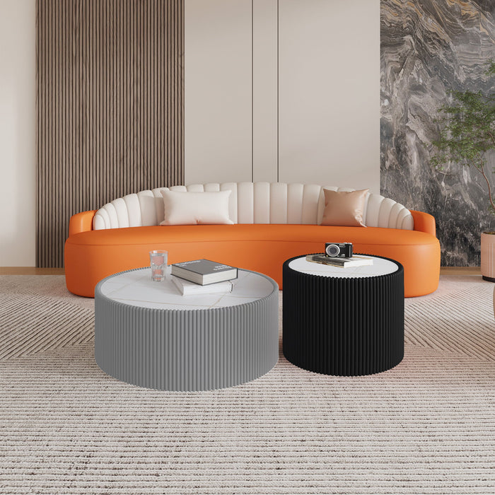 Cylindrical Coffee Table Home Essentials