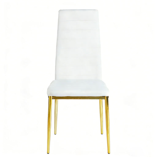 Dining Chair (Set of 4) - Gold / White Home Essentials