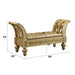 Seville - Bench - Gold Synthetic Leather & Gold ACME