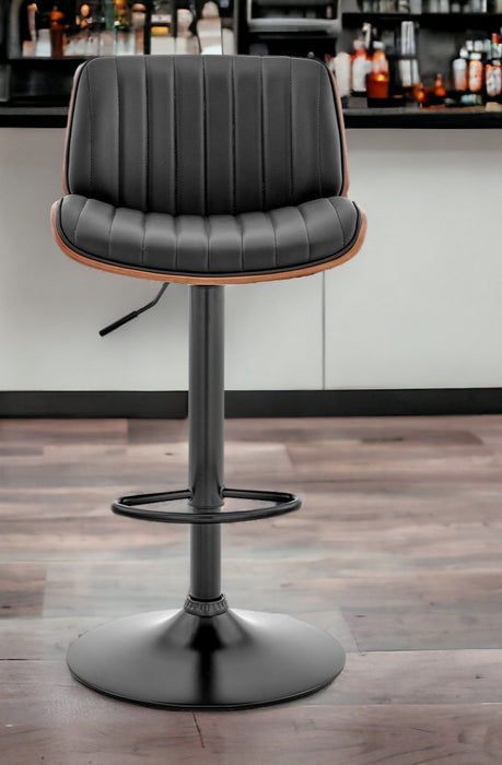 43" Swivel Adjustable Height Bar Chair - Black