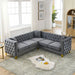L-Shaped Corner Sofa, 5 Seater Sectional With Tufted Design Home Essentials